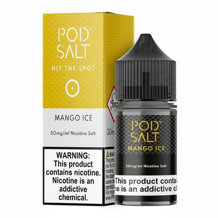 Pod_Salt_Core_Range_30ml_Box_and_Bottle_50mg_Mockup_Mango_Ice_2048x Pod Salt Mango ICE Salt Nicotine