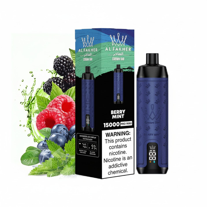 AL Fakher Crown Bar 15000P Berry Mint Disposable Vape