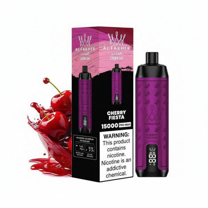 AL Fakher Crown Bar 15000P Cherry Fiesta Disposable Vape