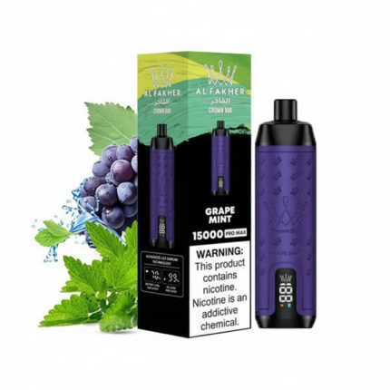 AL Fakher Crown Bar 15000P Grape Mint Disposable Vape