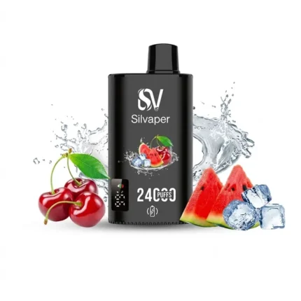 Buy Silvaper 24000 Puffs Cherry Watermelon Freeze Disposable Vape In Dubai & UAE with 2 Hour Free Delivery
