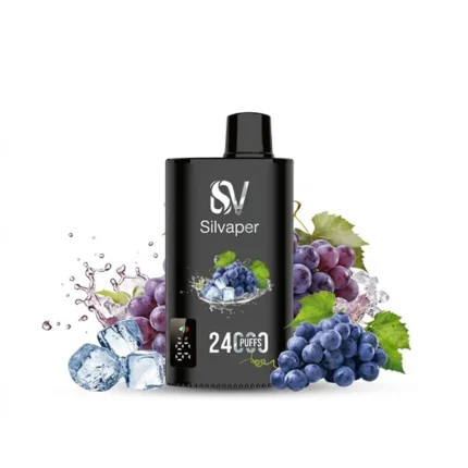 Buy Silvaper 24000 Puffs Grape ICE Disposable Vape In Dubai & UAE with 2 Hour Free Delivery