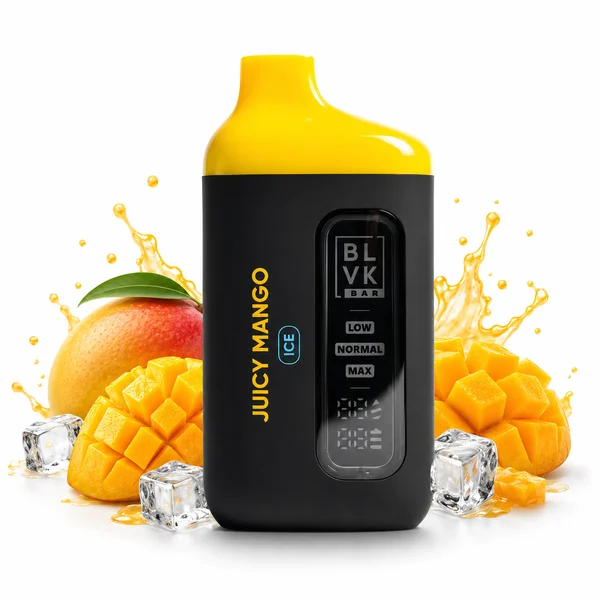 BLVK Bar 20000 Puffs Juicy Mango ICE Disposable Vape Buy BLVK Bar 20000 Puffs Juicy Mango ICE Disposable Vape In Dubai & UAE with 2 Hour Free Delivery