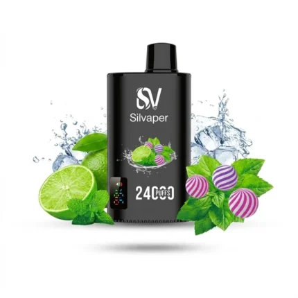 Buy Silvaper 24000 Puffs Lemon Mint Bubblegum Disposable Vape In Dubai & UAE with 2 Hour Free Delivery