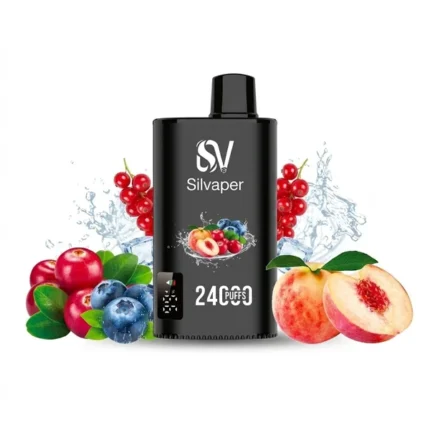 Buy Silvaper 24000 Puffs Peach Berries Disposable Vape In Dubai & UAE with 2 Hour Free Delivery